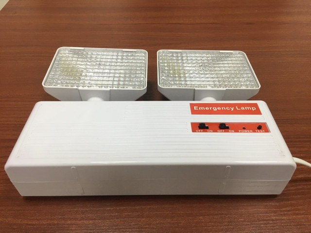 Wiederaufladbares LED-Sicherheits-Notlicht mit zwei Köpfen