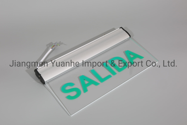 Notausgangszeichenleuchte, Rettungszeichenleuchte mit transparentem oder austauschbarem PVC, verschiedene Installationen