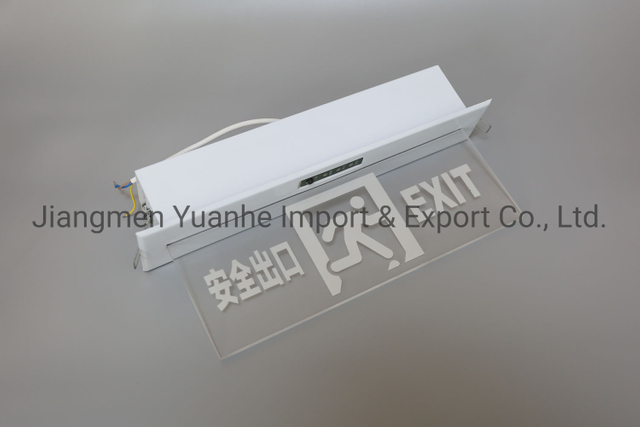 Deckenmontierte LED-Notausgangsleuchte, transparent