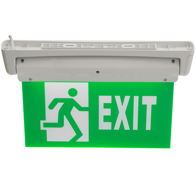 LED-Leuchten für Notausgangsschilder mit wiederaufladbarem Ni-CD-Akku, weiß und grün bedruckt