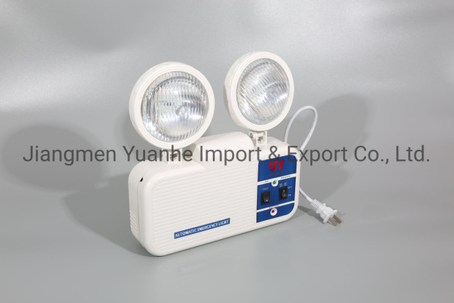 LED-Notlicht mit zwei Köpfen und zwei Spots