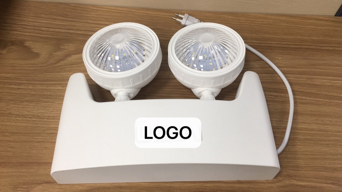 LED-Notfallleuchte mit zwei Scheinwerfern, 1,5+1,5 W