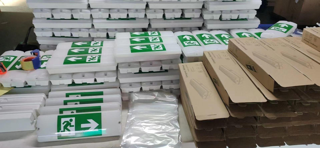 LED-Notfallleuchte mit wiederaufladbarem Akku und Piktogramm zum Verlassen