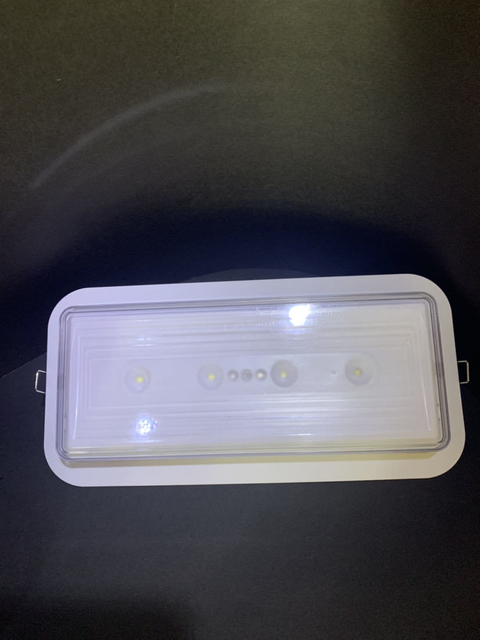 LED-Notfall-Aufbau- oder Einbauleuchte mit wiederaufladbarem Lithium-Akku